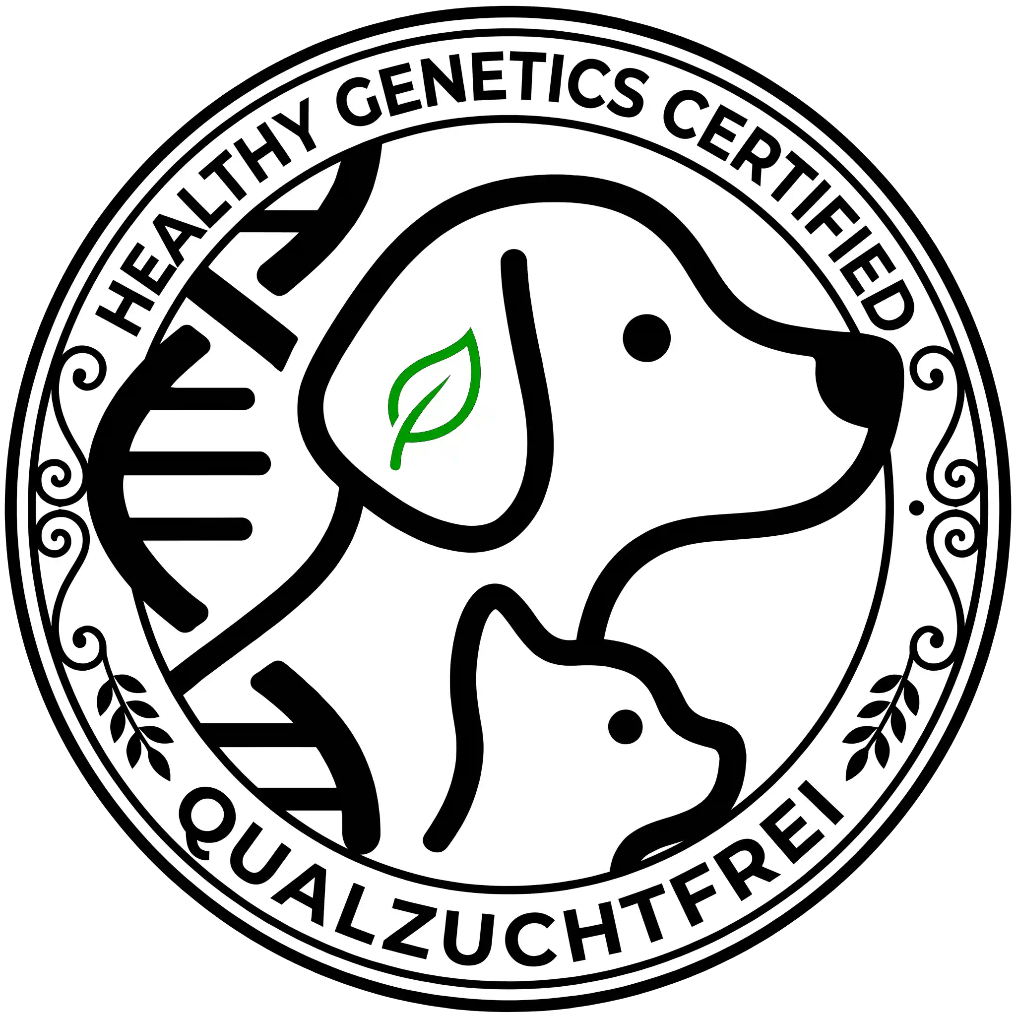 ZEUS-Siegel Qualzuchtfrei — Healthy Genetics Certified